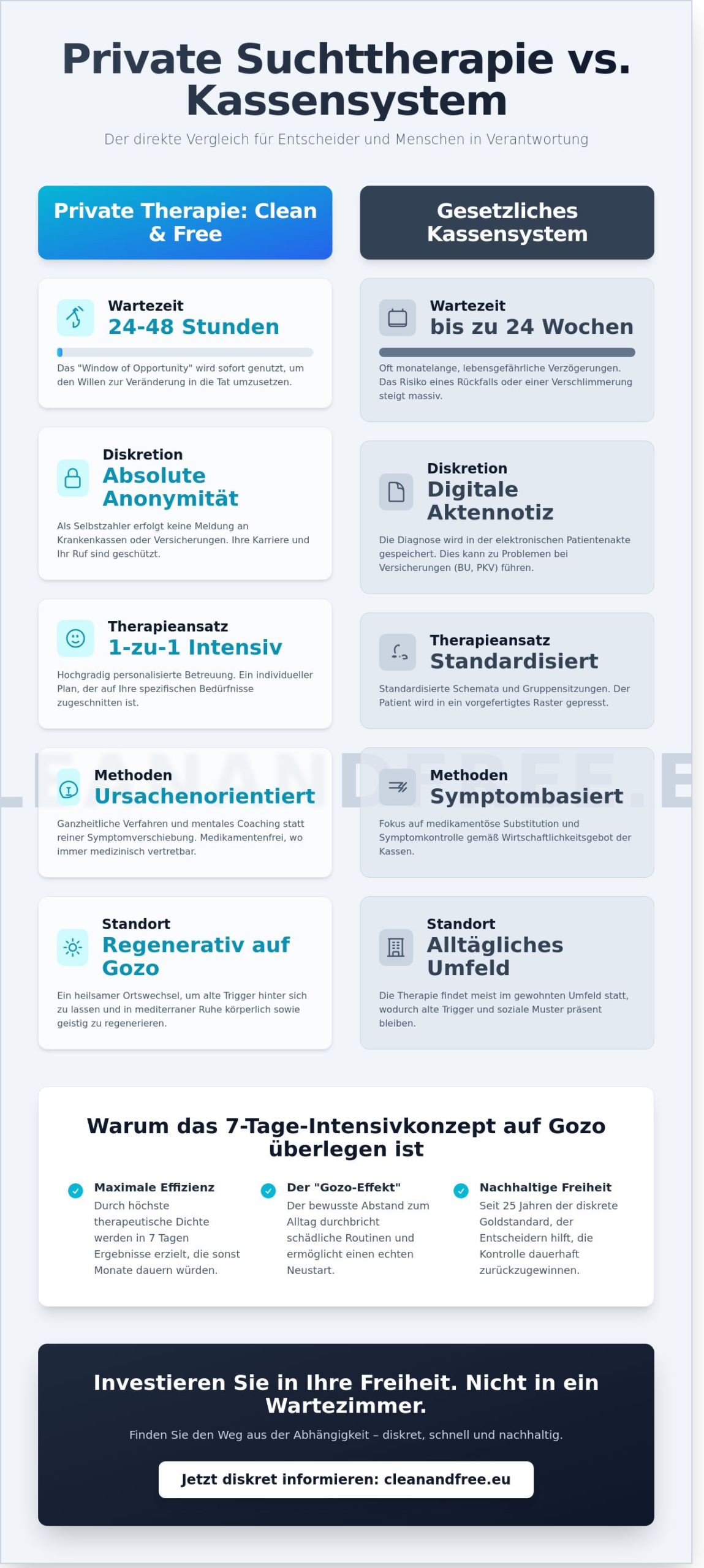 Vorteile private Suchttherapie: Warum Gozo Ihr diskreter Wendepunkt ist